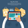 Pay per click internet advertising model Royalty Free Stock Photo