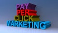 Pay per click marketing on blue