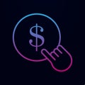 Pay per click nolan icon. Simple thin line, outline vector of web, mix icons for ui and ux, website or mobile application Royalty Free Stock Photo