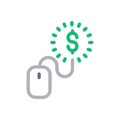 Pay per click vector thin line icon Royalty Free Stock Photo