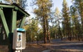 Pay Phone Booth Tone Dial Wooded Campground State Forest Royalty Free Stock Photo