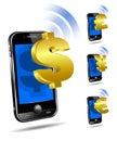 Pay by Phone tariff, Cell Smart Mobile concept Royalty Free Stock Photo