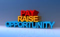 pay raise opportunity on blue