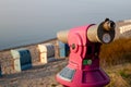 Pay telescope at baltic sea beach Royalty Free Stock Photo