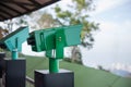 Pay telescope at the mountain view Royalty Free Stock Photo