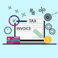 Pay to invoice and payment of tax online, internet banking