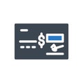 Pay vector glyph color  icon Royalty Free Stock Photo