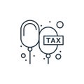 payable icon vector from taxes concept. Thin line illustration of payable editable stroke. payable linear sign for use on web and