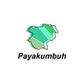 Payakumbuh map. vector map of Indonesia Country colorful design, illustration design template on white background Royalty Free Stock Photo