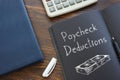 Paycheck Deductions are shown on the business photo using the text