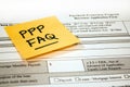 Paycheck Protection Program Application and Reminder Note FAQs Royalty Free Stock Photo