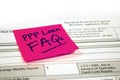 Paycheck Protection Program Application and Reminder Note FAQs Royalty Free Stock Photo