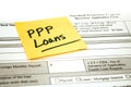 Paycheck Protection Program Application and Reminder Note Royalty Free Stock Photo