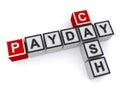 Payday cash word blocks