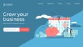 Payday flat tiny persons vector illustration landing page template design.