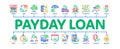 Payday Loan Minimal Infographic Banner Vector