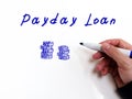Payday Loan phrase on the piece of paper Royalty Free Stock Photo