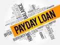 Payday Loan word cloud collage, business concept background Royalty Free Stock Photo