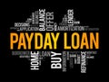 Payday Loan word cloud collage, business concept background