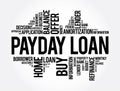 Payday Loan word cloud collage, business concept background Royalty Free Stock Photo