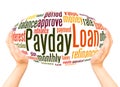 Payday Loan word cloud hand sphere concept Royalty Free Stock Photo