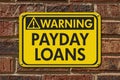 Payday Loans Warning Sign Royalty Free Stock Photo