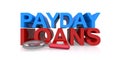 Payday loans on white Royalty Free Stock Photo