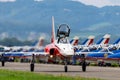 Northrop F-5E fighter aircraft from the Swiss Air Force formation display team Patrouille Suisse
