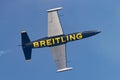 Breitling Jet Team Aero L-39C Albatross jet trainer aircraft flying in formation