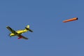 Swiss Air Force Pilatus PC-9 aircraft C-408 target towing aircraft used to train pilots in aerial gunnery