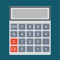 Paying bills.Calculator icon and .