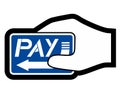 Paying hand icon