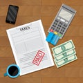 Paying tax web transaction Royalty Free Stock Photo