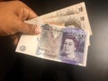 Paying in United Kingdom pound sterling currency notes