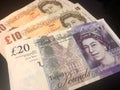 Paying in United Kingdom pound sterling currency notes