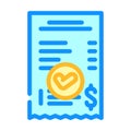 payment approved bank color icon vector illustration Royalty Free Stock Photo