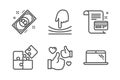 Payment card, Elastic and Bitcoin icons set. Puzzle, Like and Laptop signs. Agreement conditions, Resilience. Vector