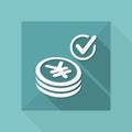 Payment checking icon - Yen Royalty Free Stock Photo