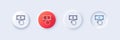 Payment click line icon. Dollar exchange sign. Line icons. Vector