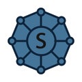 payment connectivity line isolated vector icon can be easily modified and edit