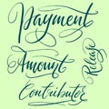 Payment and contributor hand