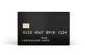 Payment credit card themplate. 3d illustration Royalty Free Stock Photo