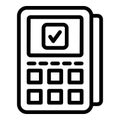 Payment device icon outline vector. Mall fashion retail