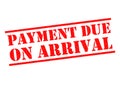 PAYMENT DUE ON ARRIVAL Royalty Free Stock Photo