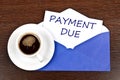 Payment due message Royalty Free Stock Photo