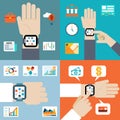 Payment and financial news via smart watch