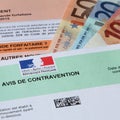 Payment of a fine for a traffic offence in France