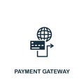 Payment gateway icon. Monochrome simple sign from freelance collection. Payment gateway icon for logo, templates, web