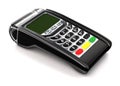 Payment GPRS Terminal, on white. Royalty Free Stock Photo