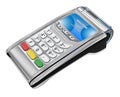 Payment GPRS Terminal, on white. Royalty Free Stock Photo